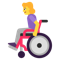 Woman in Manual Wheelchair emoji on Microsoft